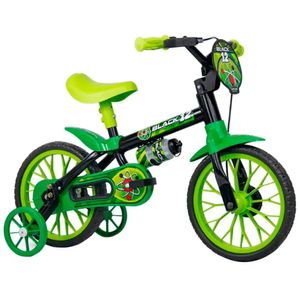 Bicicleta Infantil Aro 12 Black 12 Cairu Preta/Verde