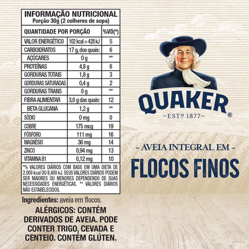 aveia-quaker-flocos-finos-450g