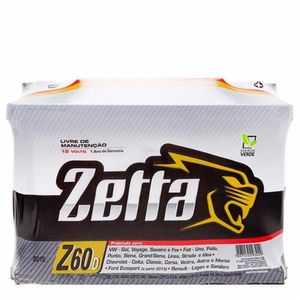 Bateria de Carro Zetta 60ah Z60D