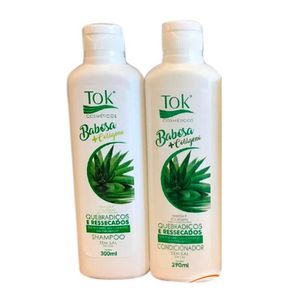 Kit Shampoo + Condicionador e Colágeno Tok Babosa