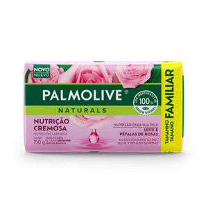 Sabonete em Barra Palmolive Naturals Nutrição Cremosa Leite e pétalas de rosa 150g