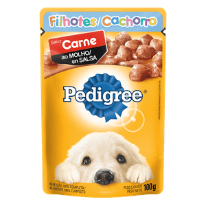 Alimento para Cães Filhotes Carne ao Molho Pedigree Sachê