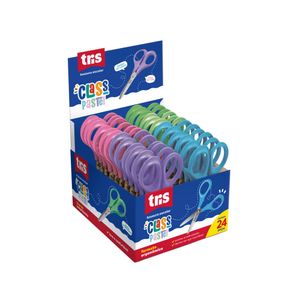 Tesoura Escolar Tris Class Pastel Display com 24x1