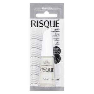 Esmalte Cintilante Platino Risqué Brancos