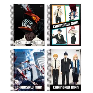 Caderno Universitário Capa Dura Jandaia Chainsaw Man 10M 160F