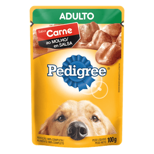 Alimento para Cães Adultos Carne ao Molho Pedigree Sachê 100g