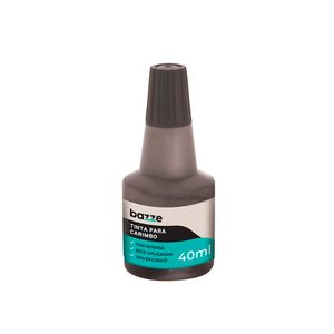 Tinta Para Carimbo Bazze Preta 40ml Unidade