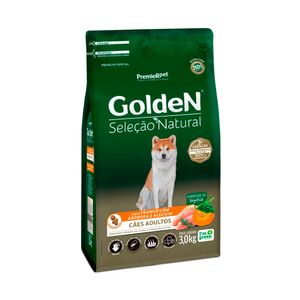 Ração Golden Seleção Natural Cães Adultos Frango Abóbora e Alecrim