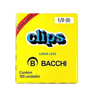 Clips para Papeis Linha Leve Nº 1/0 Bacchi