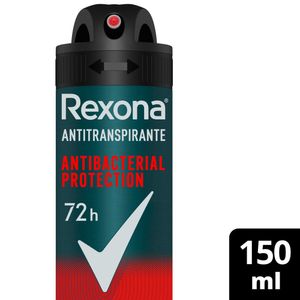 Desodorante Antitranspirante Aerosol Rexona Masculino Antibacterial 150ml