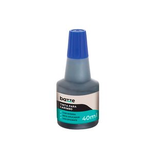 Tinta Para Carimbo Bazze Azul 40ml Unidade