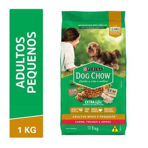 Ração DOG CHOW Cães Adultos Minis e Pequenos Frango e Arroz 1kg