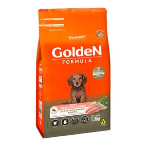 Ração Golden Mini Bits Cães Filhotes Frango e Arroz