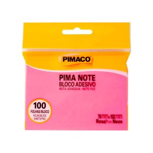 Bloco De Notas Adesivo Pinaco 76X102 Rosa 100Fls