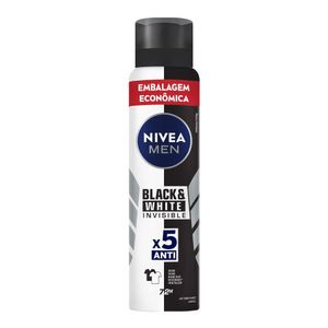 Desodorante Antitranspirante Aerosol Nivea Men Invisible Black & White 200ml