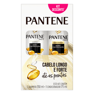 Kit Shampoo 350ml + Condicionador 175ml Pantene Hidro-Cauterização