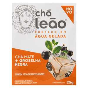 Chá Mate Groselha Negra Chá Leão Caixa 25g