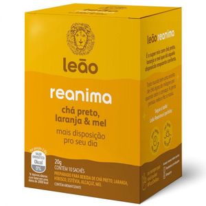 Chá Preto Laranja e Mel Leão Reanima Caixa 20g