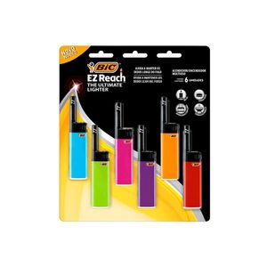 Isqueiro Bic EZ Reach Blister Cartela Com 6 Unidades