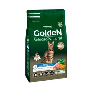 Ração Golden Seleção Natural para Gatos Castrados Frango Com Abóbora e Alecrim 3kg