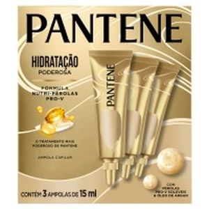 Ampola de Tratamento Capilar Pantene Hidratação Poderosa Caixa 3 Unidades 15ml Cada