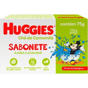 Sabonete Infantil em Barra Chá de Camomila Huggies Caixa 75g