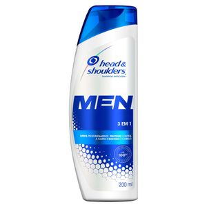 Shampoo Anticaspa 3 em 1 Head & Shoulders Men Frasco 200ml