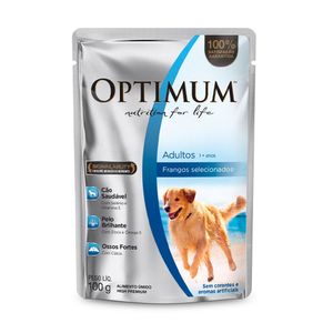 Ração Úmida Optimum Sachê para Cães Adultos Frango 100g