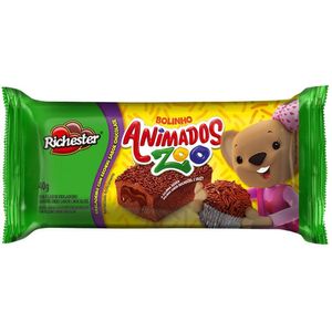 Bolinho Richester Animados Zoo Brigadeiro com Chocolate 40g