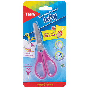 Tesoura Escolar Lefty Para Canhoto Tris