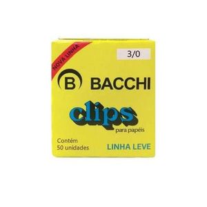 Clips para Papeis Linha Leve Nº 3/0 Bacchi