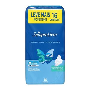 Absorvente Sempre Livre Adapt Plus com Abas Suave 16X1