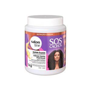 Creme Para Pentar Salon Liine S.O.S Cachos Super Óleos Nutrição Extraordinária 1Kg