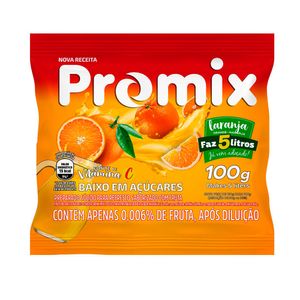 Refresco em Pó de Laranja Promix 100g