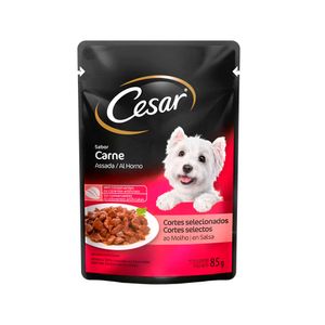 Ração Cesar para Cães Adultos Carne Assada ao Molho 85G