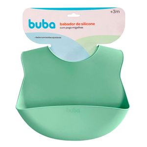 Babador Buba Pega Migalhas Silicone Verde