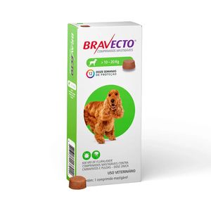 Antipulgas e Carrapatos Bravecto MSD para Cães de 10 a 20 Kg