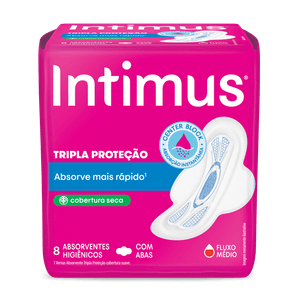 Absorvente Tripla Proteção Seca Com Abas Intimus 8x1