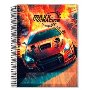 Caderno Capa Dura 1 Matéria 96 Folhas Maxx Racing Malthus 1 Unidade Sortidos