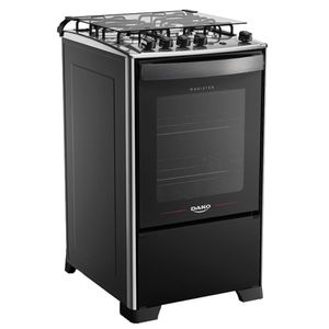 Fogão 4 Bocas Preto com Mesa Inox Dako Magister Bivolt