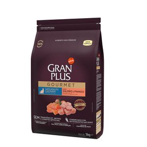 Ração GranPlus Gourmet para Gatos Castrados Sabor Salmão