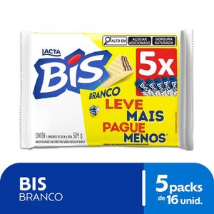 Bis Branco Kit com 5 unidades de 100,8g