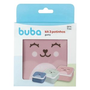 Kit Potinhos Buba Gumy Rosa 3x1