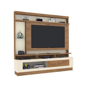 Estante para TV Até 65 Polegadas Verona 1 Porta Flex Canelato/Natura/Off White - Atualle Móveis