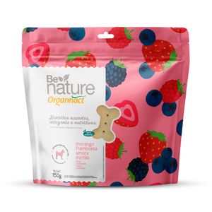 Biscoito Organnact Be Nature Para Cães Sabor Morango, Framboesa, Amora E Mirtilo 150g