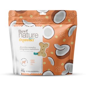 Biscoito Organnact Be Nature Para Cães Sabor Coco E Aveia 150g