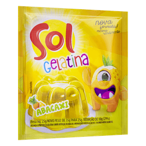 Gelatina em Pó Abacaxi Sol Pacote 25g