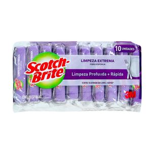 Esponja Limpeza 3M Extrema Scotch-Brite Pacote com 10 Unidades