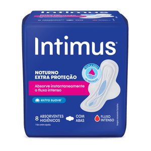 Absorvente Noturno Extra Proteção Cobertura Suave Intimus 8x1