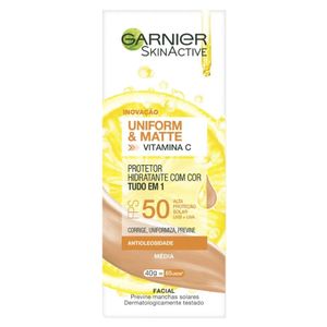 Protetor Solar Hidratante com Cor e Vitamina C 50 FPS